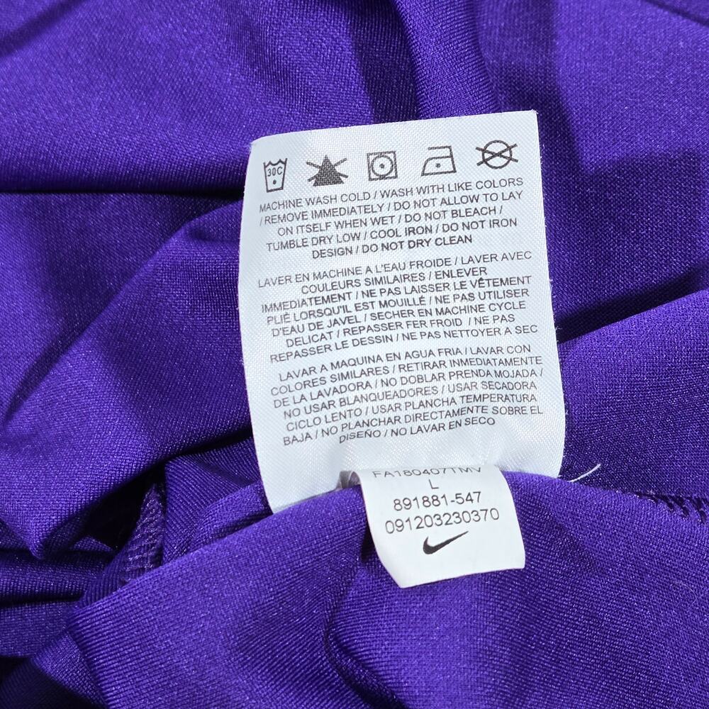 Nike Golf Dri Fit Polo Shirt Purple GoDaddy Mens Large Short‎ Sleeve - Picture 10 of 12